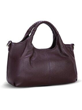 Women's Violet Genuine Leather Shoulder Satchel Designer Crossbody Hobo Bags